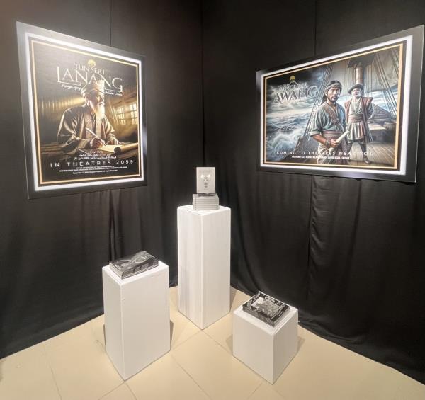 A view of Hikayat Fandom’s reimagined Malay archipelago movie poster series at the KL Literature and Art Fair 2024. Photo: Hikayat Fandom