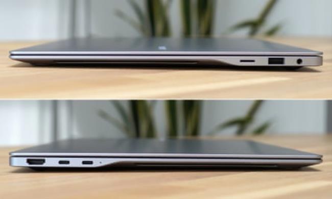 The sides and ports of the Samsung Galaxy Book 4 Edge.