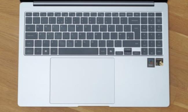 The keyboard and trackpad of the 16in Samsung Galaxy Book 4 Edge.